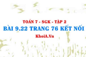 Bài 9.22 trang 76 Toán 7 Kết nối tri thức Tập 2